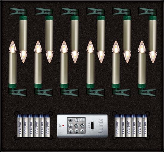 Kabellose Christbaumkerzen mit Fernbedienung und Batterien