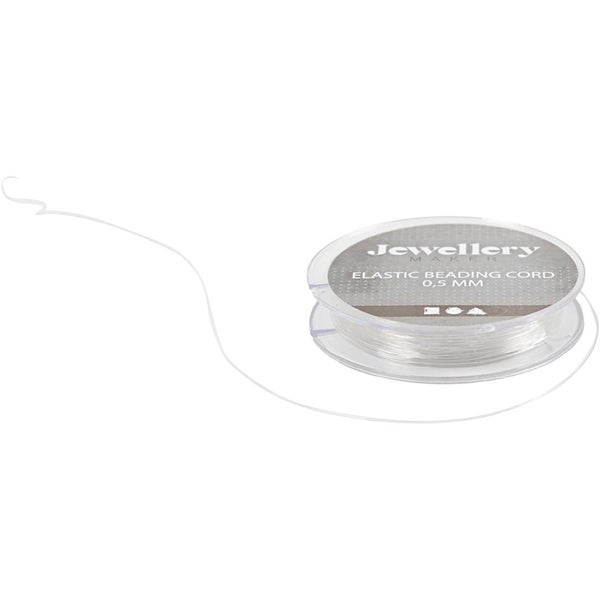 Creativ Company  Elastische Schnur, Dicke 0,5 mm, 10 m, 1 Rolle