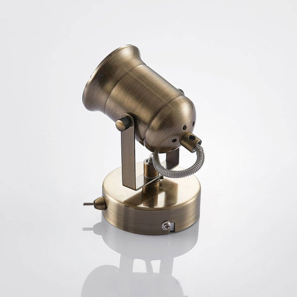 Lindby Strahler Anze (Vintage, Industriell) in Gold / Messing aus Metall (1 flammig GU10) - Deckenlampe Deckenleuchte Lampe Spot Wohnzimmerleuchte
