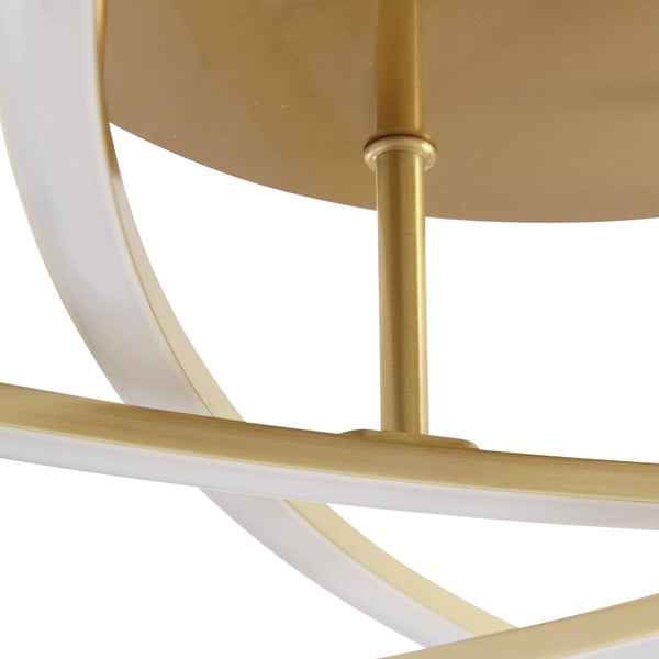 Lindby LED Deckenleuchte Flakira dimmbar (Modern) in Bronze aus Aluminium (1 flammig, ) - Lampe Deckenlampe Wohnzimmerleuchte