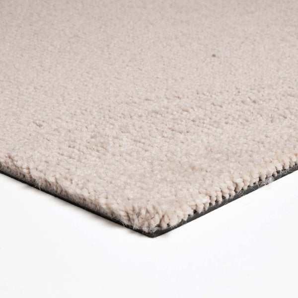 Selbstliegende Teppichfliesen weich Velours Teppich Fliesen in Crème für Schlafzimmer und Wohnzimmer Velour Teppichboden als Fliesen in 50x50 cm