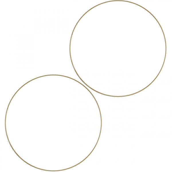 Zwei goldfarbene Metallringe für Bastelarbeiten