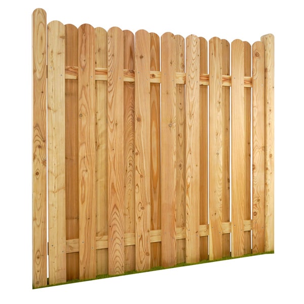 Holzzaun mit abgerundeten Latten für den Garten