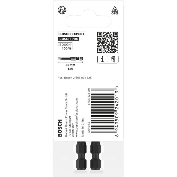 Bosch Expert Schrauberbit T30, 55 mm
