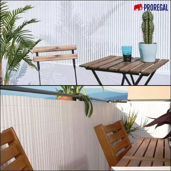 PROREGAL Fi-Chi – Premium Sichtschutzmatte Zaun Sichtschutz PVC- Sichtschutzmatte Gartensichtschutz Höhe 1 m Länge 3 m HxL 1 x 3 m Grau