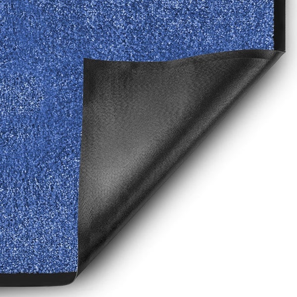 FLOORDIREKT Fußmatte Rhine - Unicolor - Schmutzfangmatte für Innen & Außenbereiche - Blau - 90 x 150 cm