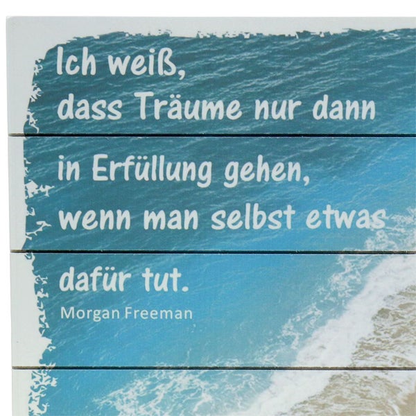 Dekoratives Wandbild mit einem Zitat von Morgan Freeman