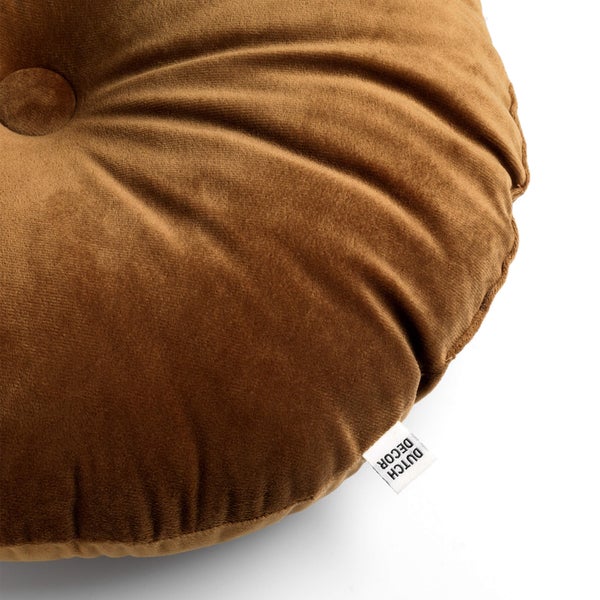 OLLY - Dekokissen Samt Tobacco Brown 40 cm