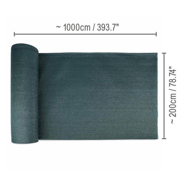 Sol Royal Schattiergewebe SG80 Sichtschutzzaun 200x1000cm Grün