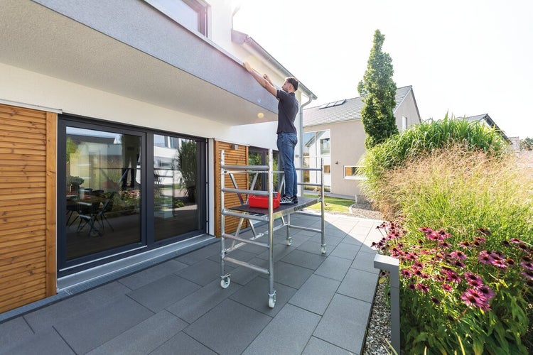 PROREGAL Klappgerüst Plattformgröße 180x135cm Arbeitshöhe Bis 3m Inkl. 4x Lenkrollen