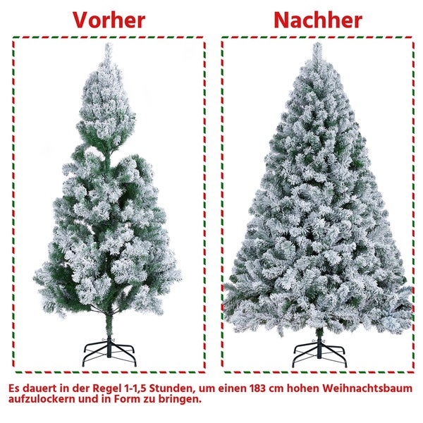 Detailaufnahme des Gelenksystems eines künstlichen Weihnachtsbaums, das die einfache Montage der Zweige zeigt