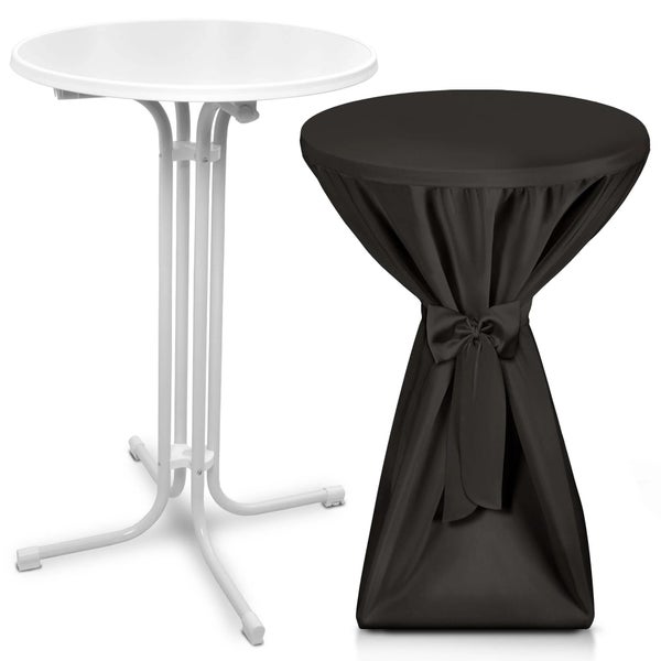 Stehtisch mit Hülle und Stehtisch ohne Hülle