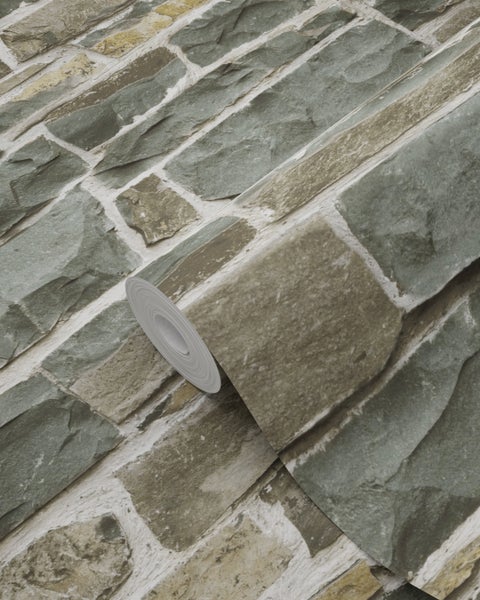 Rollentapete mit Steinoptik