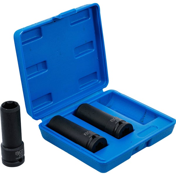 Steckschlüssel-Satz mit drei Einsätzen und Aufbewahrungskoffer