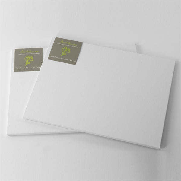 Leinwand  Leinen 2er Set 50x40 cm (LxB) 430 gsm, dreifach grundiert, malfertig bespannt weiß
