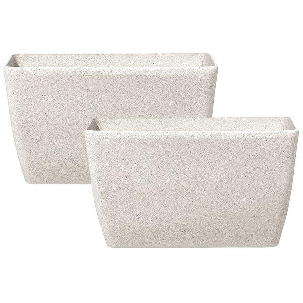 Set mit 2 Blumentöpfen BARIS Stein 74 cm Beige