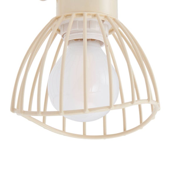 Deckenleuchte mit Lampenschirm aus Metallgitter und Leuchtmittel