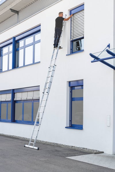 PROREGAL Sprossen-Schiebeleiter mit Standard-Traverse 2 x 13 Sprossen