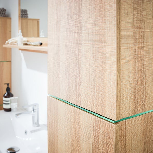 Home Deluxe - Badmöbel-Set - WANGEROOGE BIG Holz - X-Large - inkl. Waschbecken und komplettem Zubehör - Breite Waschbecken: ca. 80 cm I Badezimmermöbel Waschtisch Badmöbelset