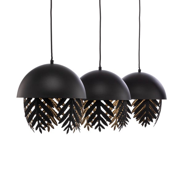 Lucande Pendelleuchte Aparas (Design, Modern) in Schwarz aus Metall (3 flammig E27) - Design-Hängeleuchte Esstischlampe Hängelampe Hängeleuchte Wohnzimmerleuchte