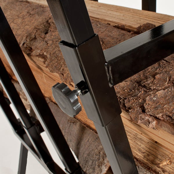 Holzsägebock tectake  76 x 53 x 102 cm aus lackiertem Stahl schwarz