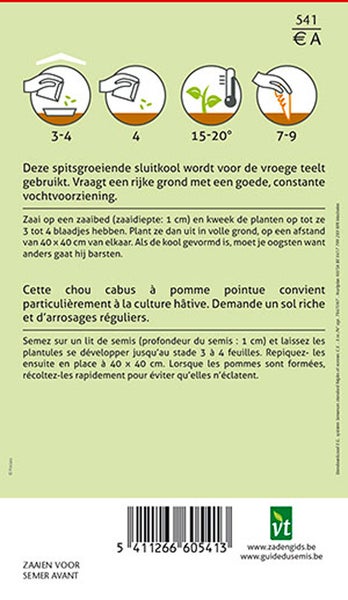 Anleitung für die Aussaat von Spitzkohl