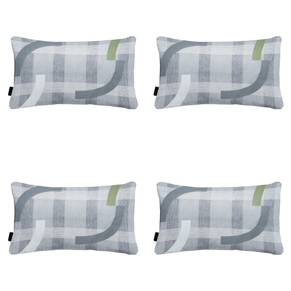 Dekokissen Tess Salbei - Ca. 30x50 cm - 4er-Set
