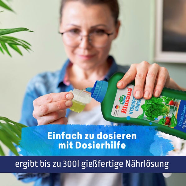 Blusana Hydroponik Flüssigdünger NPK 7-3-6 Spezialdünger für Zierpflanzen Obst- und Gemüse in Nährlösung 1l – gesundes Wachstum & reicher Ertrag