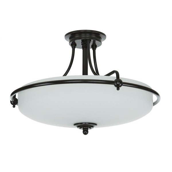 Deckenleuchte mit mattiertem Glasschirm