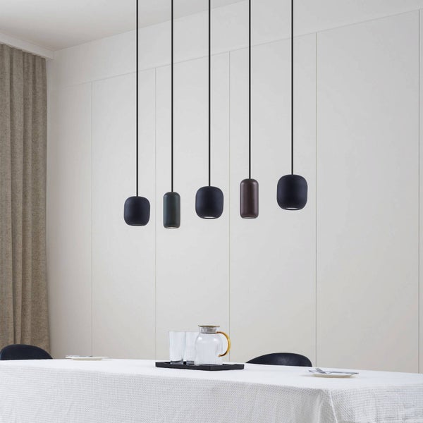 Lucande Pendelleuchte Narion (Modern) in Schwarz aus Metall (5 flammig, GU10) - Deckenlampe Esstischlampe Hängelampe Hängeleuchte Wohnzimmerleuchte