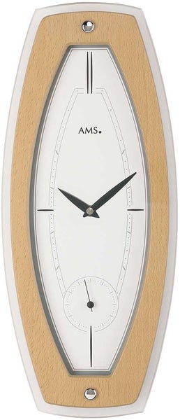 AMS 9357 Wanduhr modern 19 x 44 x 5 cm