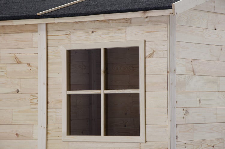 Gartenhaus aus Holz mit Fenster und Doppeltür