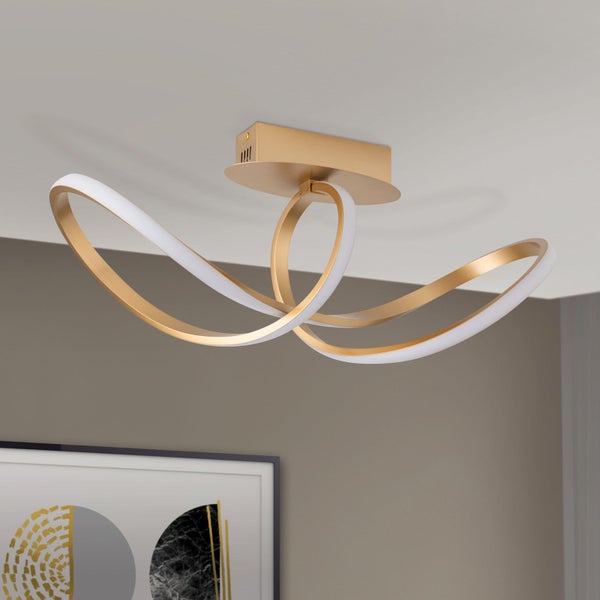 LED Deckenleuchte gold matt