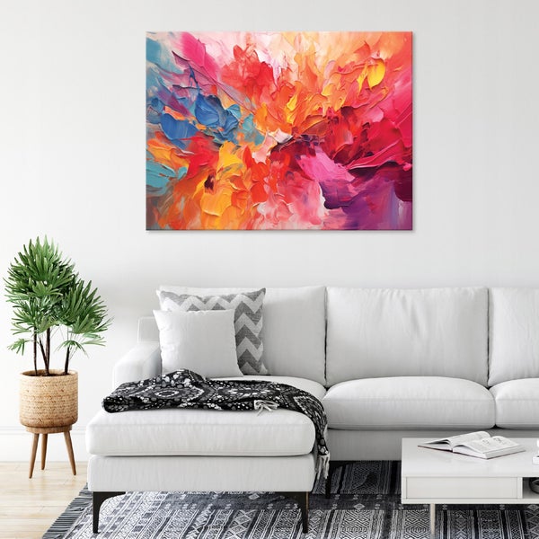 Leinwandbild Abstrakt Bunt Modern Bilder Wohnzimmer 60X40 cm