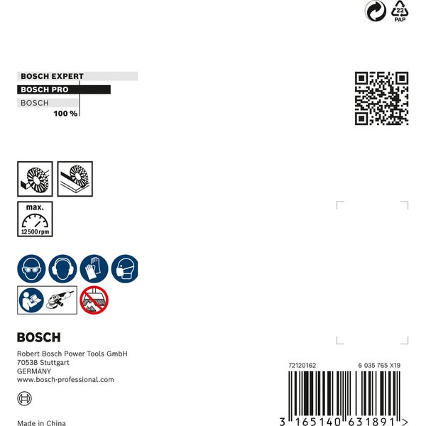 Bosch PRO Stainless Steel heavy Kegelbürste 115 x 0,35 mm Gewinde - 2608622109
