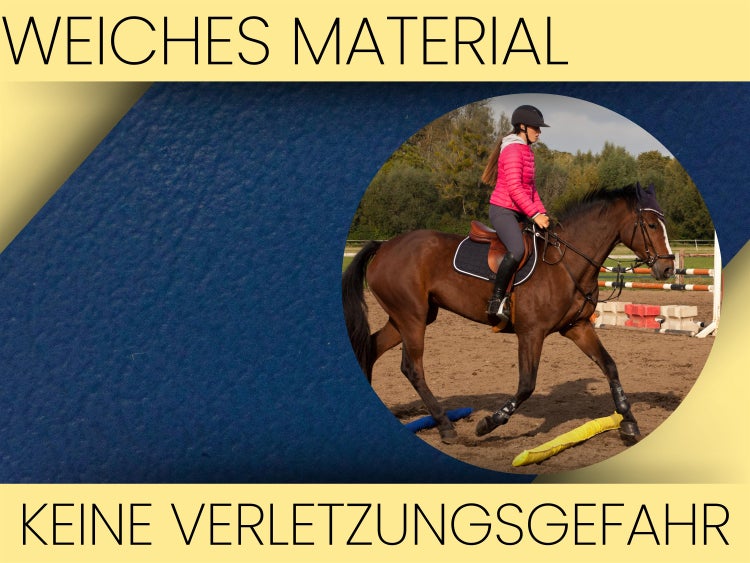 AMF Life Hindernisstangen für die Pferdeausbildung, Robustes Kunstleder, 4er Set, Länge: 3m je Stange