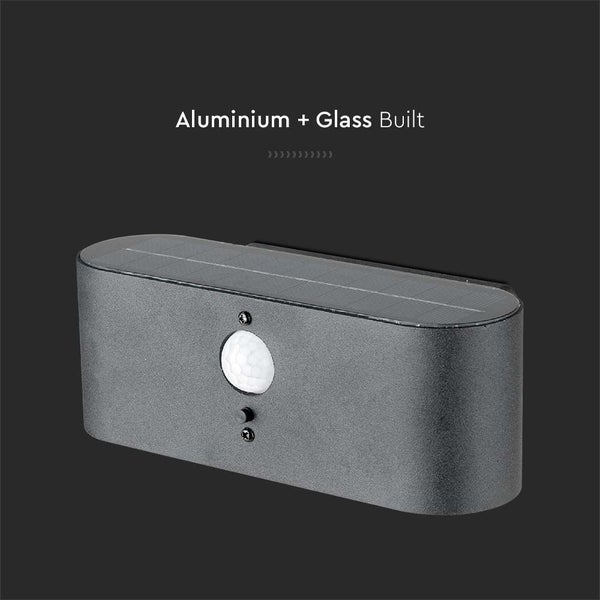 Aluminium-Glas-Außenleuchte mit Bewegungsmelder