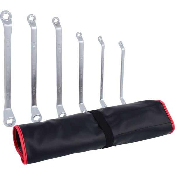 KS TOOLS Doppel-Ringschlüssel-Satz Torx-E gekröpft 6tlg. - 911.0360