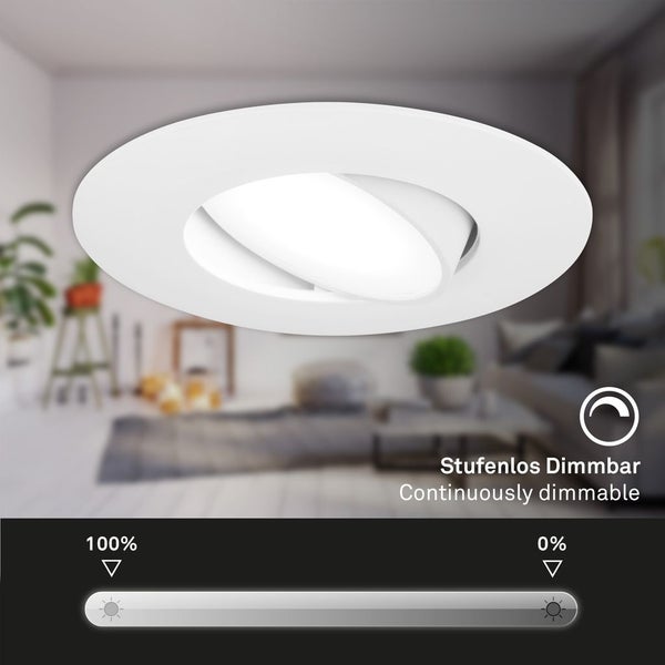 LED recessed spots, set of 3, IP65, white, 3xLED-p