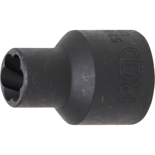 BGS Spiral-Profil-Steckschlüssel-Einsatz / Schraubenausdreher Antrieb Innenvierkant 12,5 mm (1/2) SW 10 mm - 5266-10