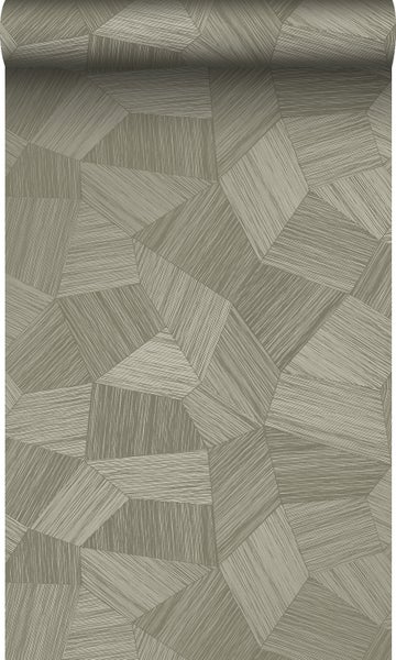 Origin Wallcoverings Öko-Strukturtapete 3D-Muster Khakigrau - 0.53 x 10.05 m - 347821