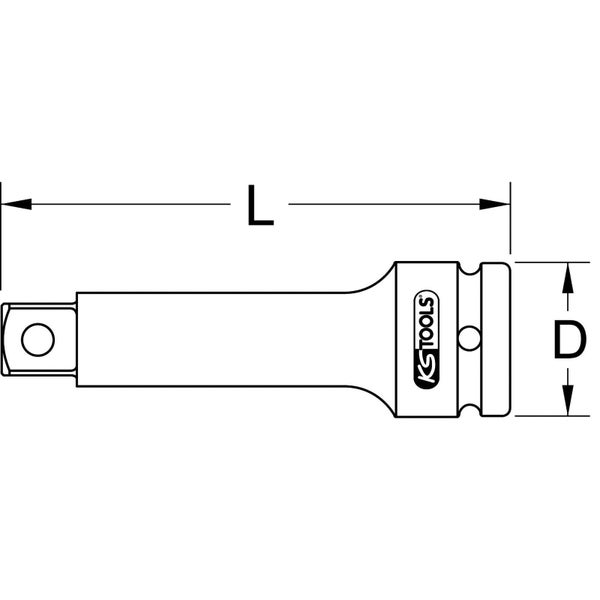 KS TOOLS 1/2 Kraft-Verlängerung 125 mm - 515.1135