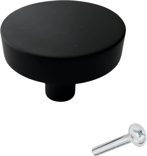 Möbelknopf / Schrankknopf Circle 40 mm Knopf rund schwarz Set 10