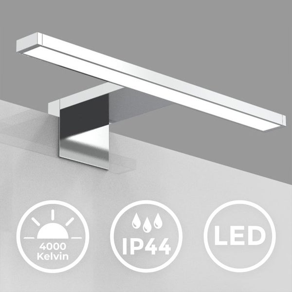 Spiegelleuchte - 5W, 650lm, LED, 2 in 1 Montage, 30cm, neutralweiß, chrom