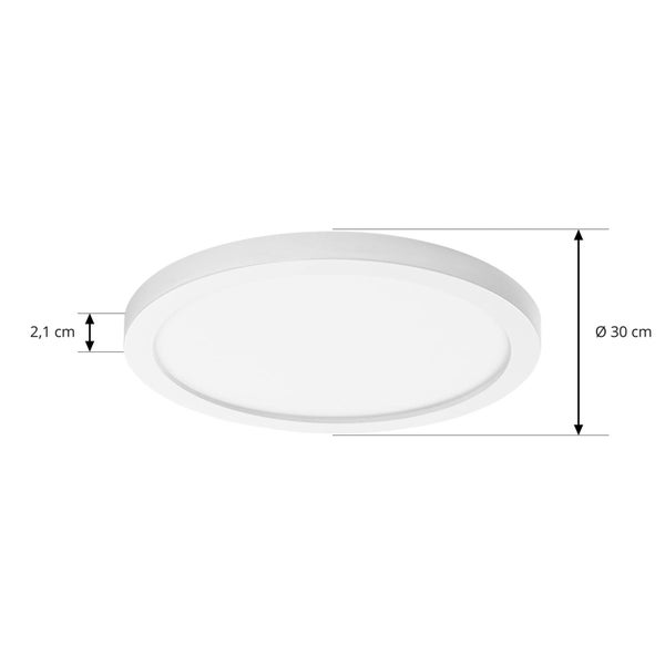Arcchio LED Deckenleuchte Solvie dimmbar (Modern) in Weiß (1 flammig, ) - Lampe Deckenlampe Flurleuchte