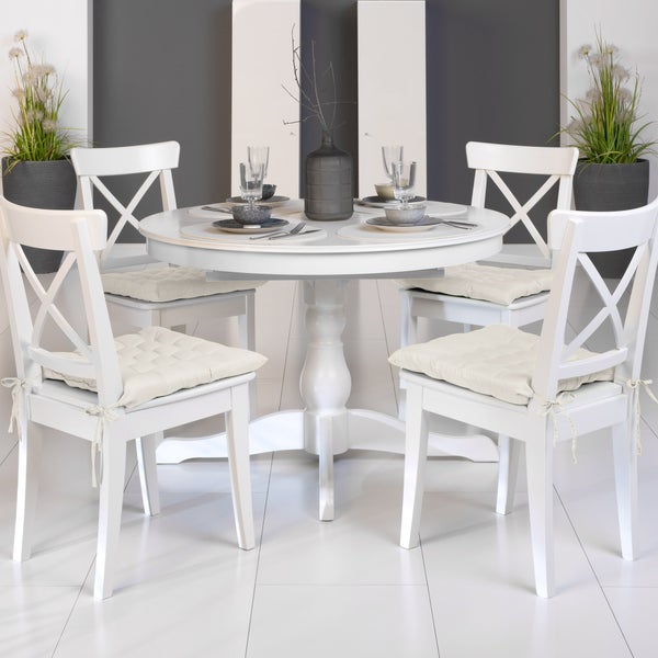 Beautissu Lea Stuhlkissen 40x40x5cm Creme (4tlg)