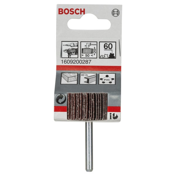 Bosch Schleifmop mit Schaft, Durchmesser 50 Millimeter, Körnung 60