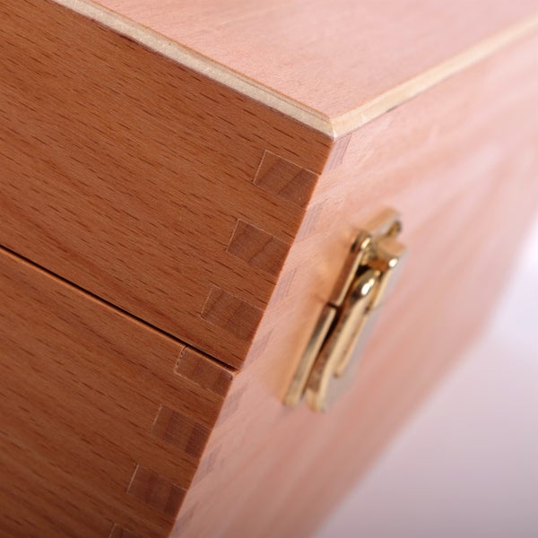 Material-Kiste Sorta Buchenholz, mit Deckel und Griff naturfarben