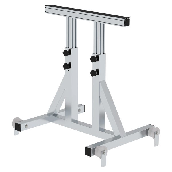 Verstellbares Maschinenuntergestell aus Aluminium mit Rollen