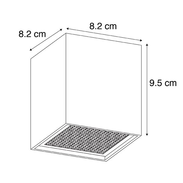 Produktabmessungen: 8,2 cm x 8,2 cm x 9,5 cm